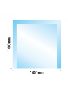 Luxusní čtvercová podložka pod kamna z kaleného skla o rozměrech 100 x 100 cm