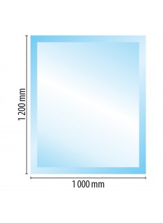 Podložka pod kamna z kaleného skla o rozměrech 120 x 100 cm