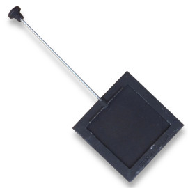 Litinová klapka kouřová s tahovým ovládáním 160 x 160 mm